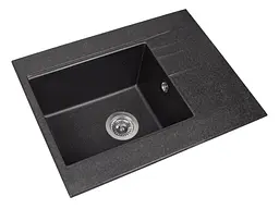 Кухонна мийка Miraggio BODRUM 650 black (0002300) Граніт, Врізна, Чорний - мініатюра 3