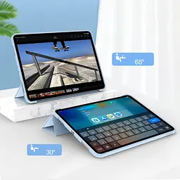 Чохол-книжка BeCover Tri Fold Soft TPU Silicone для Apple iPad Air 13" M2 2024 Light Blue (711741) - мініатюра 3