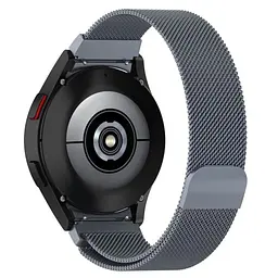 Браслет для Samsung Galaxy Watch 4 - темно-сірий Watchbands Milanese Loop ширина кріплення 20мм металевий (WB0123700) - мініатюра 2