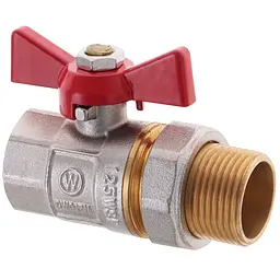 Кран з американкою Waterpro 3/4" прямий червоний WP0152 - мініатюра 3