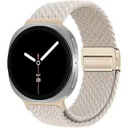 Ремінець для Samsung Watch 8/8 Classic (20x113 mm), Braided Solo Loop, бежевий, нейлоновий, текстильний, плетений, еластичний змінний браслет для смарт-годин, ArmorStandart (ARM87357)