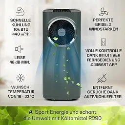 Кондиціонер мобільний Klarstein Kraftwerk Smart 10K (10034667) - мініатюра 3