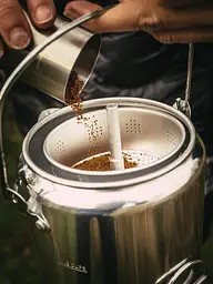 Кавоварка туристична Easy Camp Adventure Coffee Pot 1.4L Silver (680197) - мініатюра 3