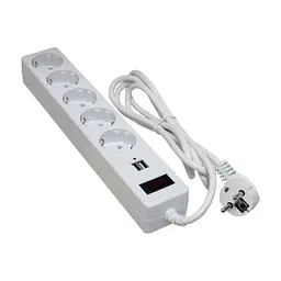 Мережевий фільтр живлення Patron 1.8m + 2 USB 2.0, 2.1A, 5 роз. White (EXT-PN-SP-52-USB-W)