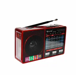 Радіоприймач колонка з радіо- та ліхтариком FM USB MicroSD Golon RX-8866 на акумуляторі Червоний - мініатюра 2