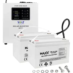 Комплект Volt Polska SINUS PRO 2000S 24/230V 1400/2000W + Акумулятор гелевий 4SUN GEL 100 Ah 2 шт