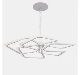 Велика біла підвісна LED люстра на 5 геометричних плафонів Artlight 2406-5DL-WH - мініатюра 2