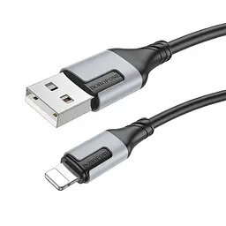 Кабель для заряджання USB Borofone BX101 Creator USB-Lightning 2.4A 1 м Чорний - мініатюра 2