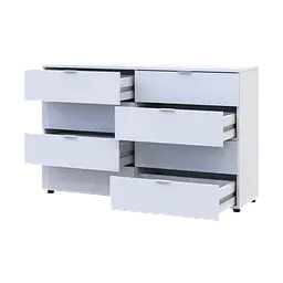 Комод Doros Рон 8 Білий 8 Шухлядок 130х38х81 (41516172) - мініатюра 4