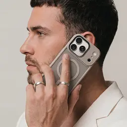 Чехол для Apple iPhone 17 Pro, Uniq MagCase, серый, противоударный, панель-накладка с MagSafe, ударопрочный TPU+PC, с магнитом MagSafe, поддержка полноценной беспроводной зарядки, ArmorStandart (ARM86270) - мініатюра 5