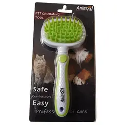 Силіконовий гребінець AnimAll Groom зелена