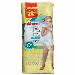 Дитячі підгузники Kruidvat Extra large plus 6+ (16+ кг) 48 шт
