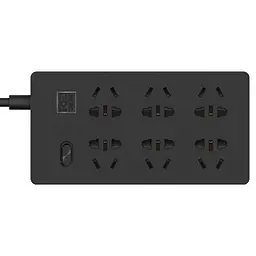 Мережевий фільтр KingMi AIGO Power Strip 6 розеток без USB 1.8м Black [TC0601] [37825] - мініатюра 2