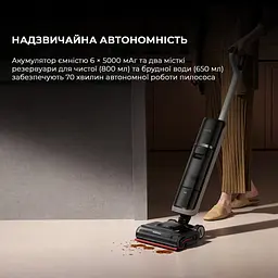 Мийний пилосос Dreame H15 Pro Heat (HHR48A) чорний - мініатюра 6