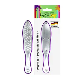 Терка для п'ят Beauty Luxury лазерна двостороння металева грит 80/120