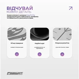 Килимок для йоги професійний EasyFit Pro каучук 5 мм Сірий - мініатюра 5