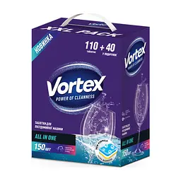 Таблетки для посудомийних машин Vortex All in 1 150 шт. (4823071629828)