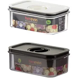 Контейнер Herevin Canister-Vacuum Lid-White-Black вакумна кришка 0.6 л (161174-000) - мініатюра 3