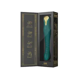 Смартвібратор-пульсатор Zalo - King Turquoise Green, кристал Swarovski - мініатюра 11