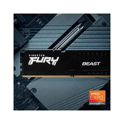 Модуль пам'яті для комп'ютера DDR5 64GB (2x32GB) 5600 MHz Fury Beast Black Kingston Fury (ex.HyperX) (KF556C36BBE2K2-64) - мініатюра 11