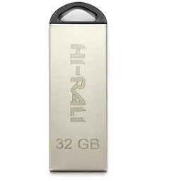 Флеш накопичувач USB 32Gb Hi-Rali Fit сріблястий USB 2.0 (HI-32GBFITSL)