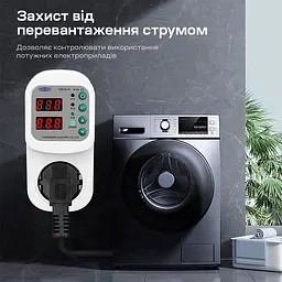 Реле контролю напруги та струму в розетку TOMZN TOSVA-16 EU 16A (51-00126) - мініатюра 13