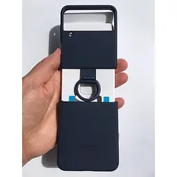 Оригінальний силіконовий чохол із кільцем Samsung для Galaxy Z Flip4 Silicone Cover with Ring Navy EF-PF721TNEGUA - мініатюра 10