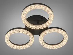Стельова LED-люстра Diasha MX4770/3S BK, акрилові кільця, Ø40 см, 45 W - мініатюра 2