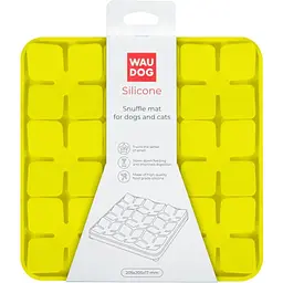 Миска-килимок для собак та котів Waudog Silicone для пошуку корму 205х205х17 мм жовтий - мініатюра 3