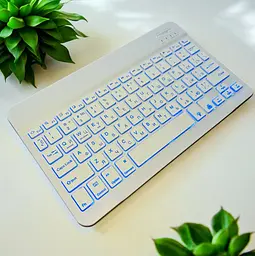 Бездротова клавіатура Primo KB02 Bluetooth з підсвічуванням White - мініатюра 6
