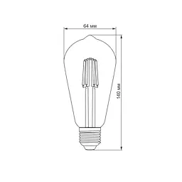 LED-лампа Titanum Filament ST64 6W E27 2200K бронзова (25527-000) - мініатюра 3