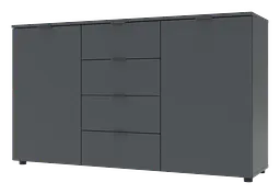 Комод Doros Рон 5 Графіт 2 фасади 4 шухляди 140х38х81 (44900235) - мініатюра 3