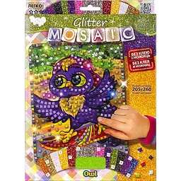 Креативна творчість "Блискуча мозайка" GLITTER MOSAIC БМ-03 Danko Toys, в коробці Owl Вид 4