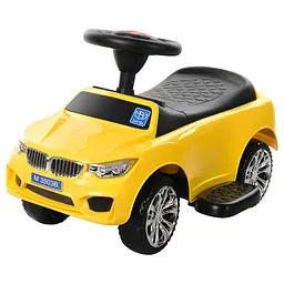 Дитяча каталка-толокар M 3503B-6 Жовтий, з батьківською ручкою
