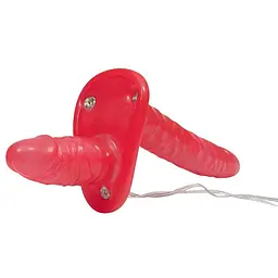 Подвійний страпон Orion Bad Kitty Vibrating Strap-On Duo, 18 см - мініатюра 3