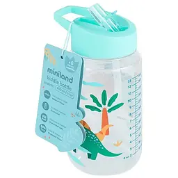 Поїльник-непроливайка Miniland Jurassic Dinosaur Bottle з трубочкою 450 мл (89620) - мініатюра 5