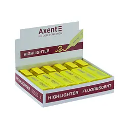 Маркер Axent Highlighter 2537-A, 1-5 мм клиноп. жовтий (2537-08-A) - мініатюра 2