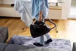 Gorenje Праска-парогенератор, 3000Вт, 1500мл, паровий удар -160гр, дисплей, керам. підошва, чорний - мініатюра 10