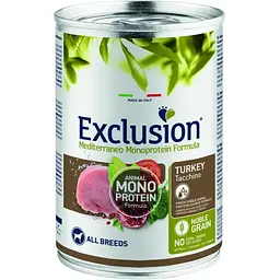 Консерви Exclusion Adult Turkey для дорослих собак всіх порід з індичкою 400 г