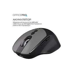 Мишка OfficePro M520B Wireless/Bluetooth Black (M520B) - мініатюра 10