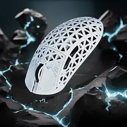 Ігрова бездротова мишка Mambasnake M5 Ultra / PAW3950 Max / 42000 DPI / White - мініатюра 2