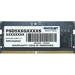 Модуль пам'яті SO-DIMM DDR5 Patriot Signature Line 8 ГБ 5600 МГц (PSD58G560041S) [175552]