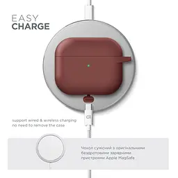 Силіконовий чохол для навушників Apple AirPods 3, Hang Case, коричневий, ультратонкий захисний кейс товщиною 2 мм, захист від подряпин, пилу та ударів, компактний, з карабіном для кріплення, ArmorStandart (ARM60323) - мініатюра 7