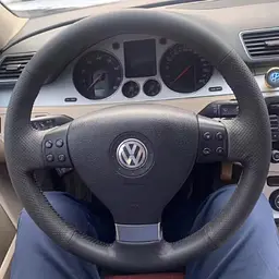 Чохол Обплетення Керма для Volkswagen Passat B6 / Golf 5 / Jetta / Tiguan 2005-2011 Шкіра (Модельна Викрійка)