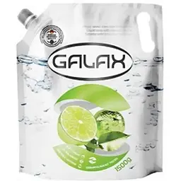 Мило рідке GALAX 1,5л Антибактеріальне з екстрактом лайма, 1.5кг Doypack