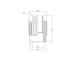 Муфта Thermo Alliance 3/4" d 25мм поліпропіленова 3/4"З для поліпроп. труб (DSB3045) - мініатюра 2