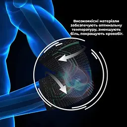 Компресійний налокітник MadMax MFA-283 3D Compressive elbow support Dark grey/Neon green (1 шт) M (MFA-283_M) - мініатюра 3