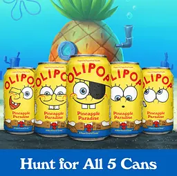 Газований напій Olipop Prebiotic Soda Spongebob Pineapple Paradise 355 мл - мініатюра 6