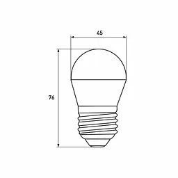 Лампочка Eurolamp LED G45 5W 530 Lm E27 3000K deco 2шт (MLP-LED-G45-05273(Amber)) - мініатюра 3