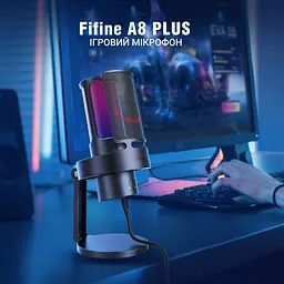 Мікрофон Fifine Ampliagame RGB (A8 Plus) - мініатюра 5